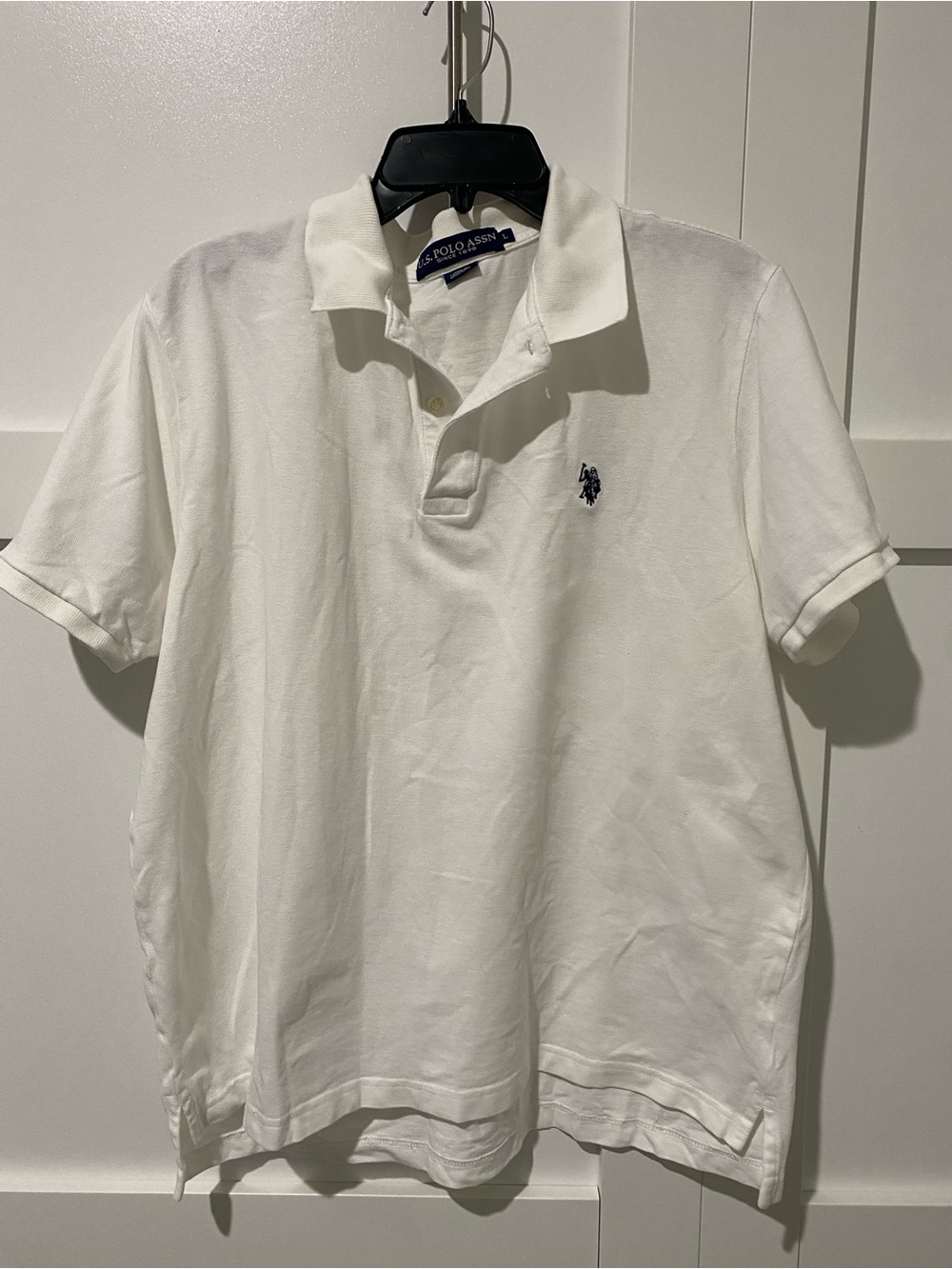 U.S. Polo Assn. White Classic Short-Sleeve Polo